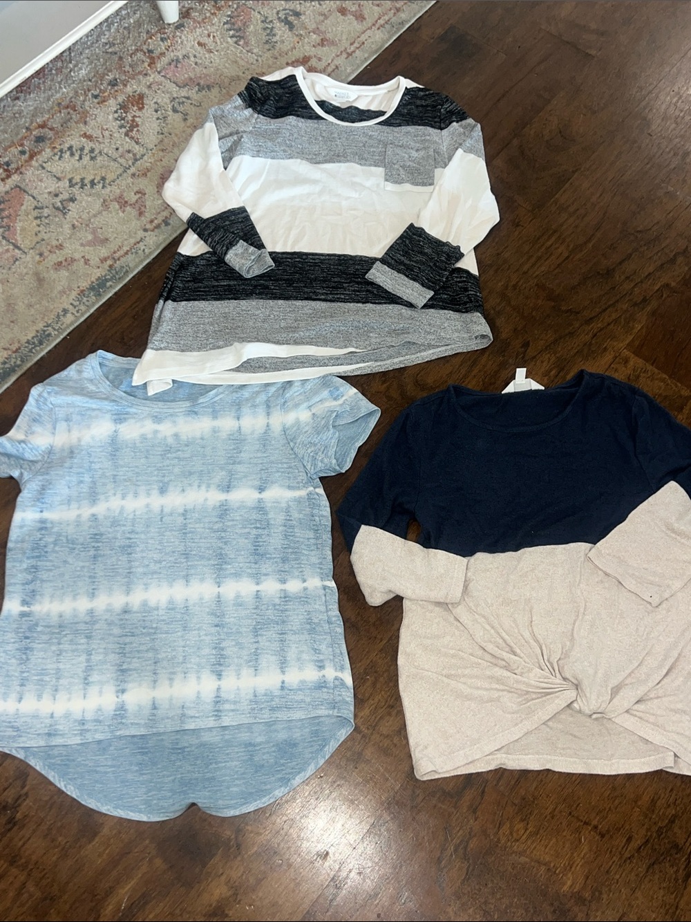 Market & Spruce for Stitch Fix Striped & Tie-Dye Top Bundle of 3- women’s S